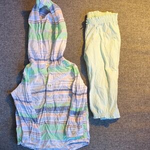 Carter's Blue and White Striped Shirt